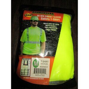Forester Men's Class 2 High Visibility Yellow Short Sleeve Safety T-Shirt Medium